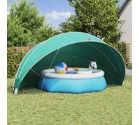 vidaXL Pool Dome Folding Manual Green 592 x 590 x 275 cm