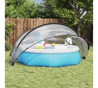 vidaXL Pool Dome Folding Manual Transparent 336 x 322 x 160 cm PVC