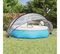 vidaXL Pool Dome Folding Manual Transparent 405 x 405 x 192 cm PVC