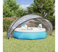 vidaXL Pool Dome Folding Manual Transparent 500 x 500 x 236 cm PVC,