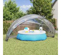 vidaXL Pool Dome Folding Manual Transparent 592 x 590 x 275 cm PVC