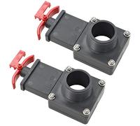 vidaXL Pool Gate Valve 2 pcs 1.5" - ABS Material, Chlorine Resistant, Fits Standard Hose Fittings, Complete Water Flow Control, with Locking Clip