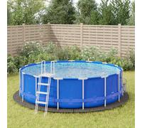 vidaXL Pool Ground Cloth Light Grey Ø458 cm Polyester Geotextile