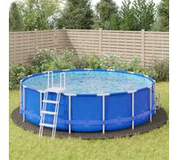 vidaXL Pool Ground Cloth Light Grey Ø550 cm Polyester Geotextile UK