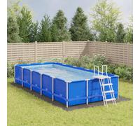 vidaXL Pool Ground Cloth Light Grey 820x420 cm Polyester Geotextile