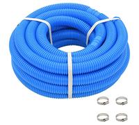 vidaXL Pool Hose with Clamps Blue 12m Cleaner Vacuum Pipe Supply Equipment