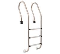 vidaXL Pool Ladder 3 Steps Stainless Steel 304 120cm Non-Slip Swimming Dock