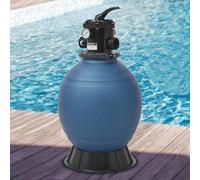 vidaXL Pool Sand Filter with 6 Position Valve Blue 460mm Spa Hot Tub Cleaning