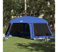 (azure blue, 670 x 590 cm) vidaXL Pool Tent with Removable Fly & Mesh Walls Azure Blue 618x532 cm