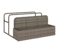vidaXL Poolside Float Storage Grey 110x100x57 cm Poly Rattan