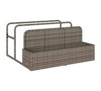vidaXL Poolside Float Storage Grey 110x100x57 cm Poly Rattan