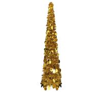 vidaXL Pop-up Artificial Christmas Tree Gold 120cm PET Holiday Decoration Tree