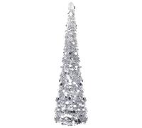 vidaXL Pop-up Artificial Christmas Tree Home Office Holiday Xmas Tree Christmas Fake Tree Plant Stand Unit Decoration Silver 180 cm PET