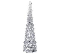 vidaXL Pop-up Artificial Christmas Tree Silver 150 cm PET Holiday Ornament