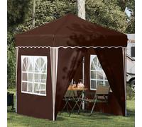 vidaXL Pop-up Party Tent Brown 195 x 195 x 245 cm Oxford Fabric
