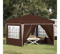vidaXL Pop-up Party Tent Brown 288 x 288 x 245 cm Oxford Fabric
