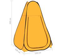 vidaXL Pop Up Shower Tent Yellow Dressing Changing Toilet Enclosure Outdoor
