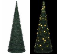 vidaXL Pop-up String Artificial Pre-lit Christmas Tree Green 180 cm