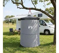 vidaXL Pop-up Toilet Tent with Hanging Rope Grey and Orange