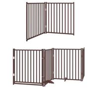 vidaXL Poplar Wood Folding Dog Gate 10 Panels