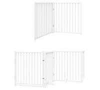 vidaXL Poplar Wood Folding Dog Gate 10 Panels