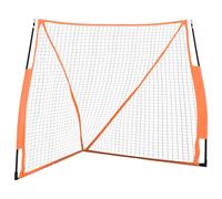 vidaXL Portable Baseball Net Practice Net Orange and Black Steel and Polyester