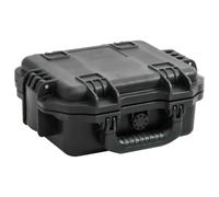 vidaXL Portable Flight Case - Black Protective Hard Camera Case with Removable Foam Inserts and Practical Handle, Pressure Valve, 30 x 24.5 x 12.5 cm