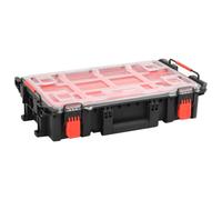 vidaXL Portable Flight Case Protective Hard Camera Black PP Shock Resistant, Lockable, Water Protection, Foam Inserts, 55.5x34.5x13.5 cm