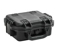 vidaXL Portable Flight Case - Black Protective Hard Camera Case with Removable Foam Inserts and Practical Handle, Pressure Valve, 30 x 24.5 x 12.5 cm