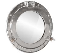 Porthole Mirror Wall Hanging Home Chic Decorative Aluminium and Glass vidaXL