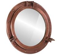 Porthole Mirror Wall Hanging Home Chic Decorative Aluminium and Glass vidaXL