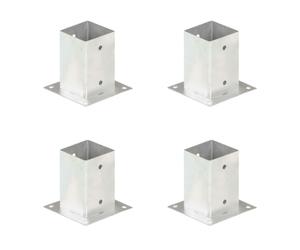 vidaXL Post Anchors 4 pcs Galvanised Metal 91 mm