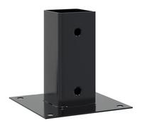 vidaXL Post Base 4 pcs Anthracite Powder Coated Steel - 61x61 mm for Gazebo, Fence & Stair Rail for Outdoor