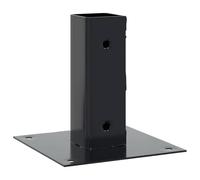 vidaxl Post Bases 4 pcs - 46x46 mm Powder-Coated Steel - Anthracite - Stable Support for Gazebos, Fences, Porch Rails