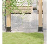 vidaXL Post Bases Square 12 pcs Anthracite 101x101 mm Powder-coated Steel