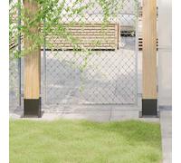 vidaXL Post Bases Square 12 pcs Anthracite 121x121 mm Powder-coated Steel