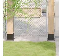 vidaXL Post Bases Square 12 pcs Anthracite 141x141 mm Powder-coated Steel