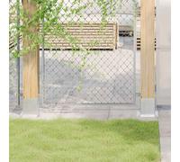 vidaXL Post Bases Square 12 pcs Silver 101x101 mm Galvanised Steel