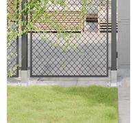 vidaXL Post Bases Square 12 pcs Silver 71x71 mm Galvanised Steel