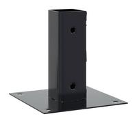 vidaxl post bases square 4 pcs anthracite galvanized steel durable weather-resistant support bracket for outdoors