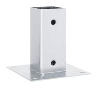 vidaxl post bases square 4 pcs galvanised steel support - 71x71 mm, silver, for gazebo, porch, fence, and stair use
