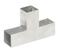 vidaXL Post Connector T Shape Galvanised Metal 71x71 mm