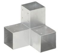 vidaXL Post Connector Y Shape Galvanised Metal 91x91mm Wood Beams Shoe Support