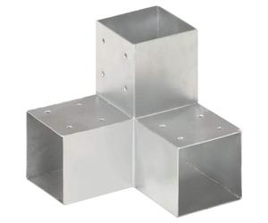 vidaXL Post Connector Y Shape Galvanised Metal 91x91mm Wood Beams Shoe Support