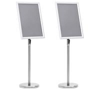 vidaXL Poster Stands 2 pcs Silver 45 x 33 x 88 cm Aluminium alloy