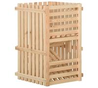 Potato Box Solid Pinewood Natural 50x50x80 cm Stackable Ventilated Storage Easy