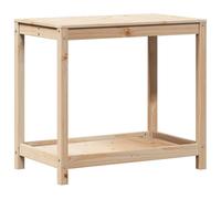 vidaXL Potting Bench-Planting Station with Shelf-Brown Solid Pine Wood Garden Workbench-82.5x50x75cm for Patio/Greenhouse/Terrace