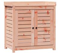 vidaXL Potting Bench Table with Storage Cabinet - 82.5x50x86.5 cm Solid Douglas Wood Workstation for Garden, Patio, Greenhouse
