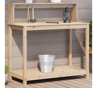 Potting Table with Shelves 108x50x109.5 cm Solid Wood Pine