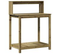 vidaXL Potting Table with Shelves Garden Potting Bench Impregnated Wood Pine